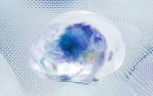3D rendered abstract brain concept with neural network.